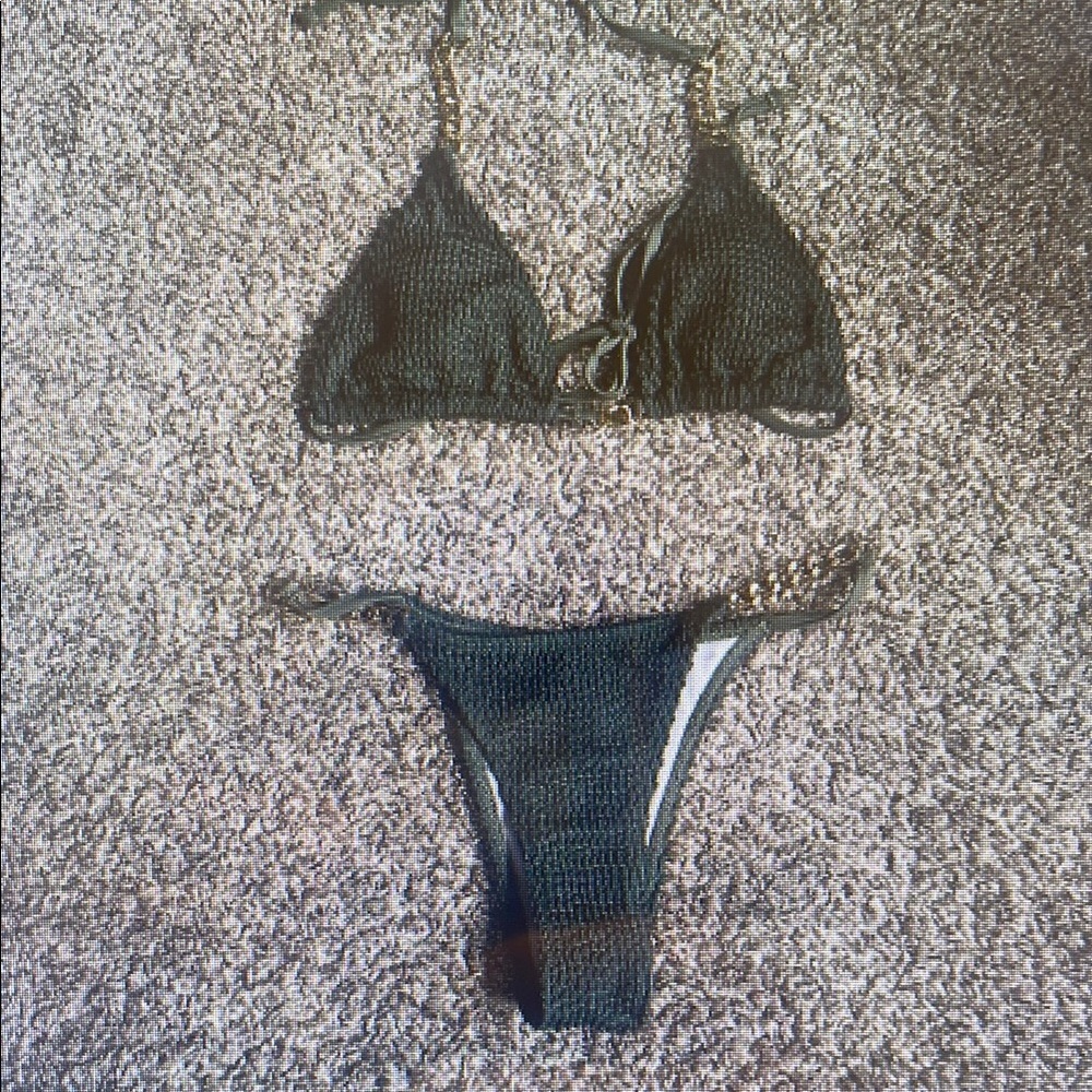 Black Crochet Bikini Set